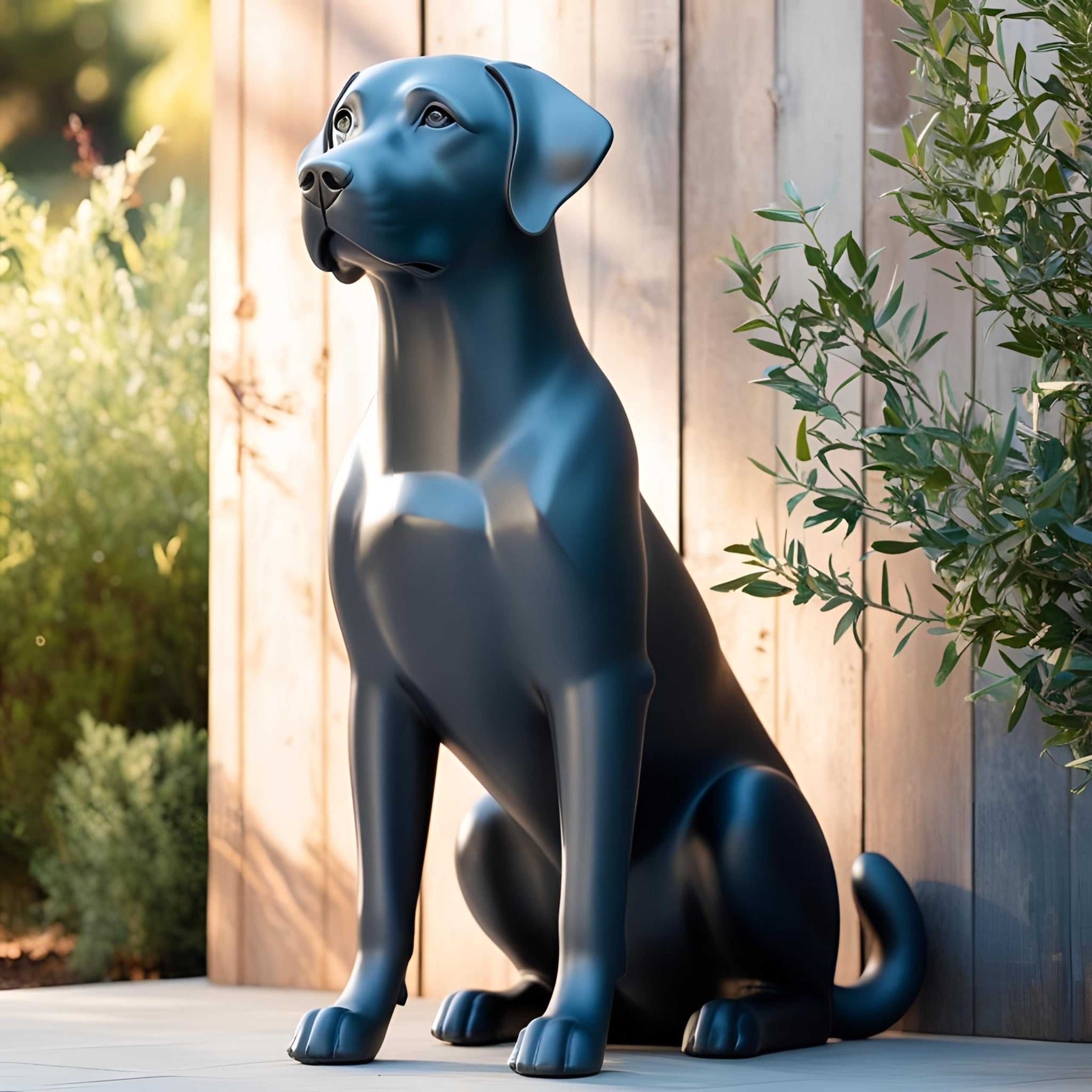 Minimalist Labrador Sculpture, Labrador Statue 3d model