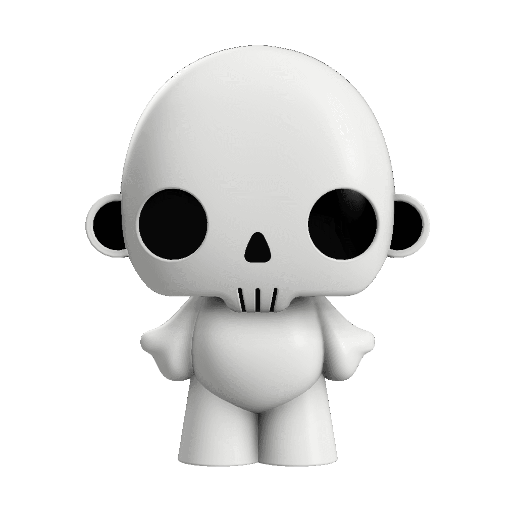 Customizable 'Death Hug' 3D Printable Art Toy: Royalty-Free Figure for Personal & Commercial Use 3d model