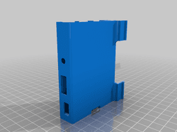 Raspberry Pi 3 Sleeve Case with V-Rail Clips 3d model