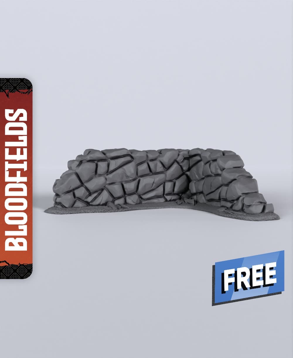 Large Fence - With Free Dragon - 5e DnD Inspired for RPG and Wargamers 3d model