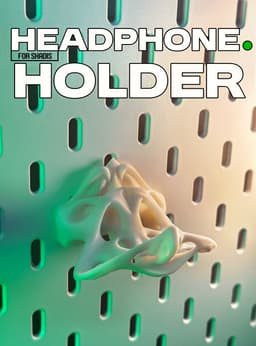 Headphone Holder (for IKEA Skadis Pegboard) 3d model