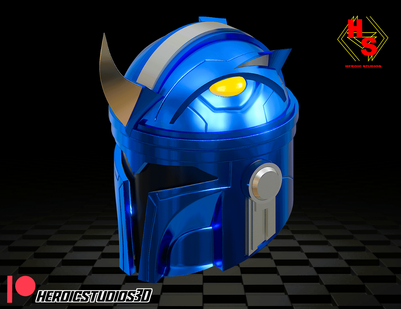 Blue Mando Helmet 3d model