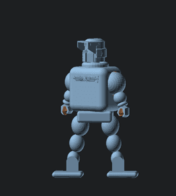 RobotRetro - Configurable and posable robot model. 3d model
