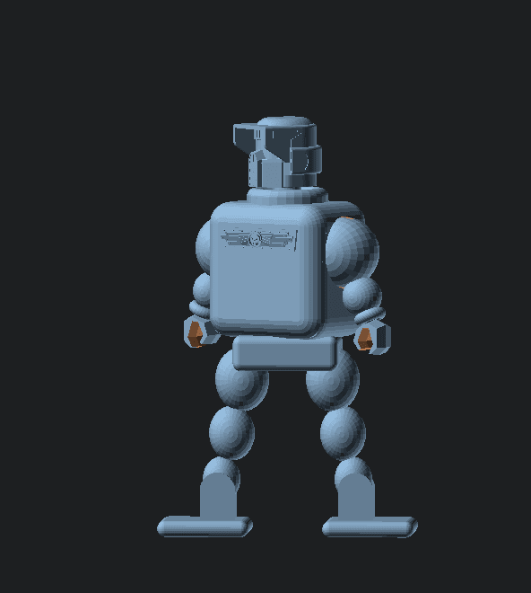 RobotRetro - Configurable and posable robot model. 3d model