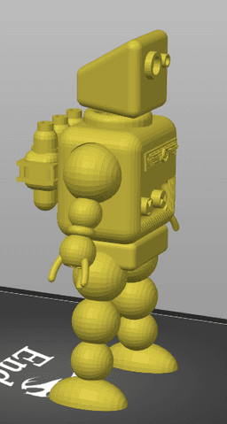 RobotRetro - Configurable and posable robot model. 3d model