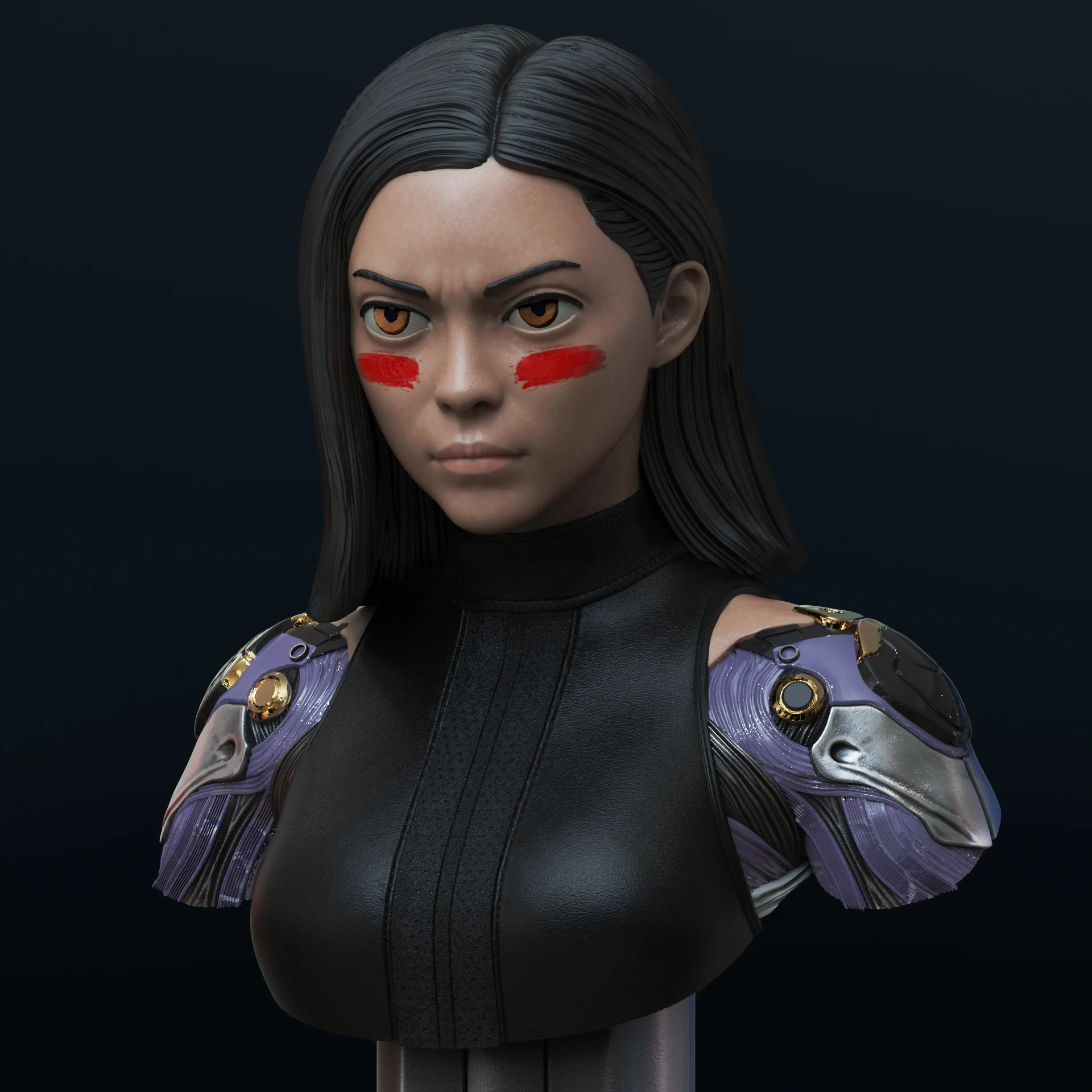 Alita bust (Pre-Supported) 3d model