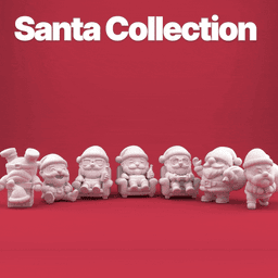Santa Claus 3D Printable Figures Pack – Cute Christmas Santa Collection | STL & OBJ 3d model