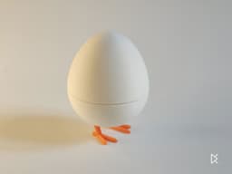 Chick in Egg - Fluffy Birds 3d model