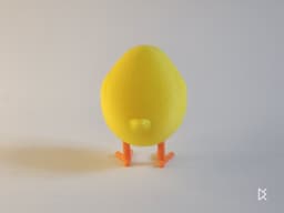 Chick in Egg - Fluffy Birds 3d model