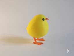 Chick in Egg - Fluffy Birds 3d model