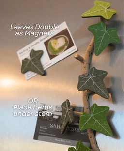 Magnetivy - English Ivy Fridge Magnet with Articulating Stems - Print in Place Hinges 3d model