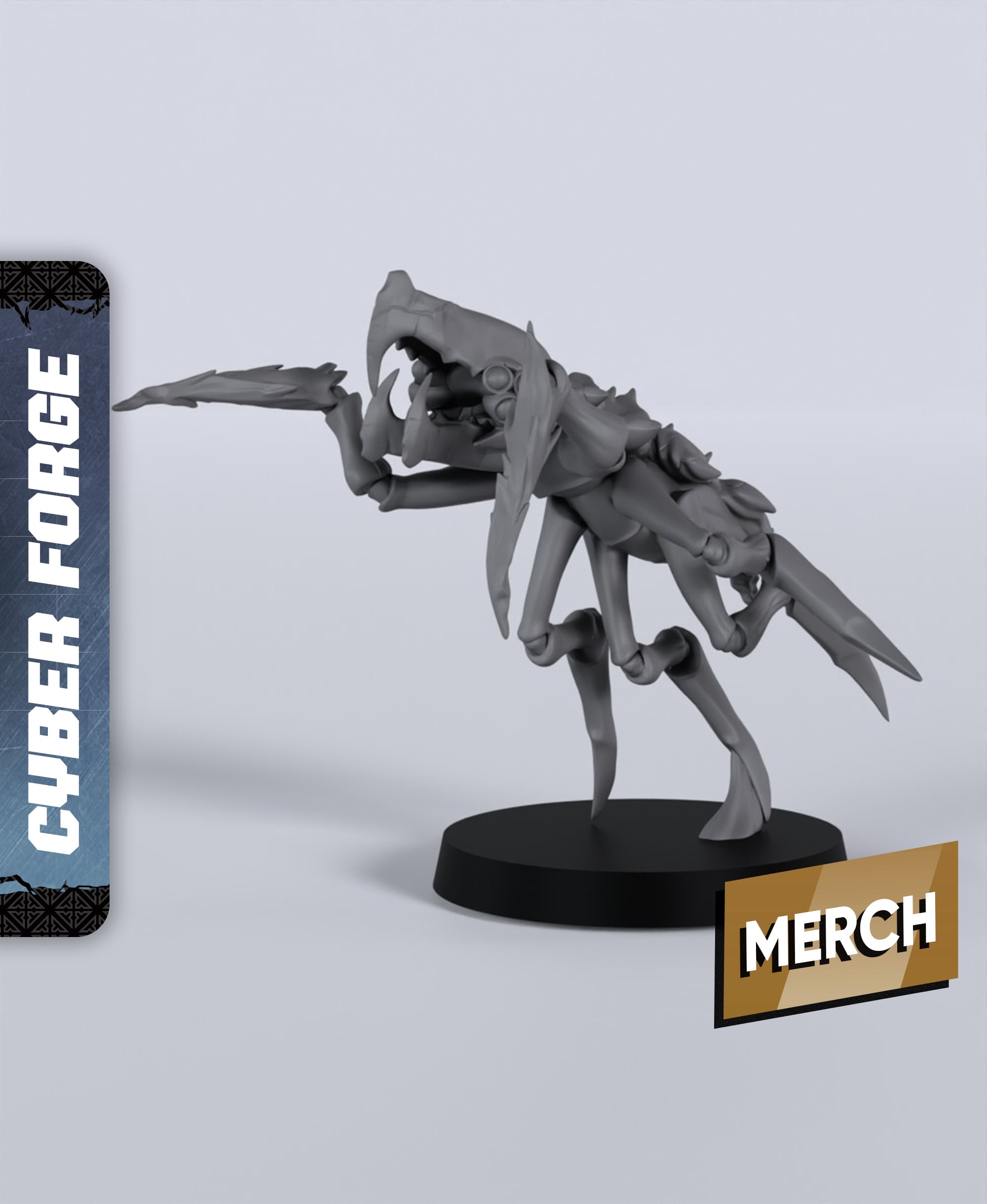 Scourge Stabber - With Free Cyberpunk - Sci-Fi Gift Ideas for RPG and Wargamers 3d model