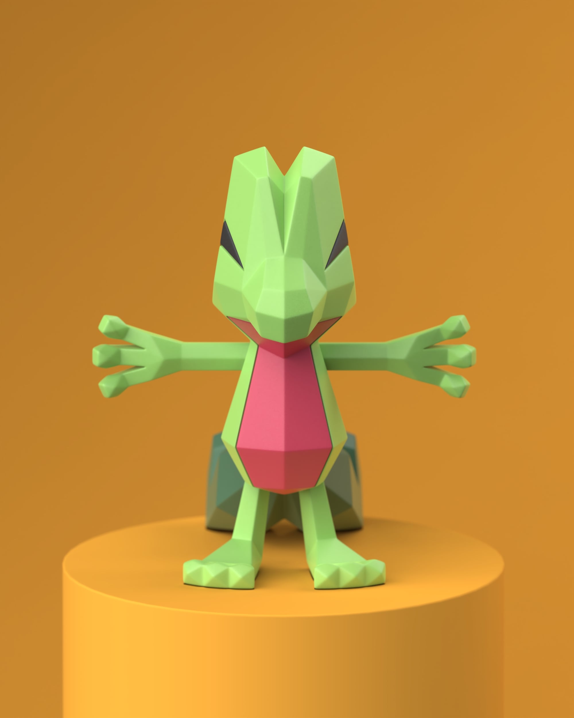 Low-poly Treecko 3d model