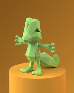 Low-poly Treecko 3d model