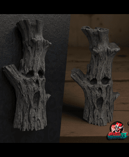 Ghost Tree Trunk – Wall Mount & Figurine 3d model