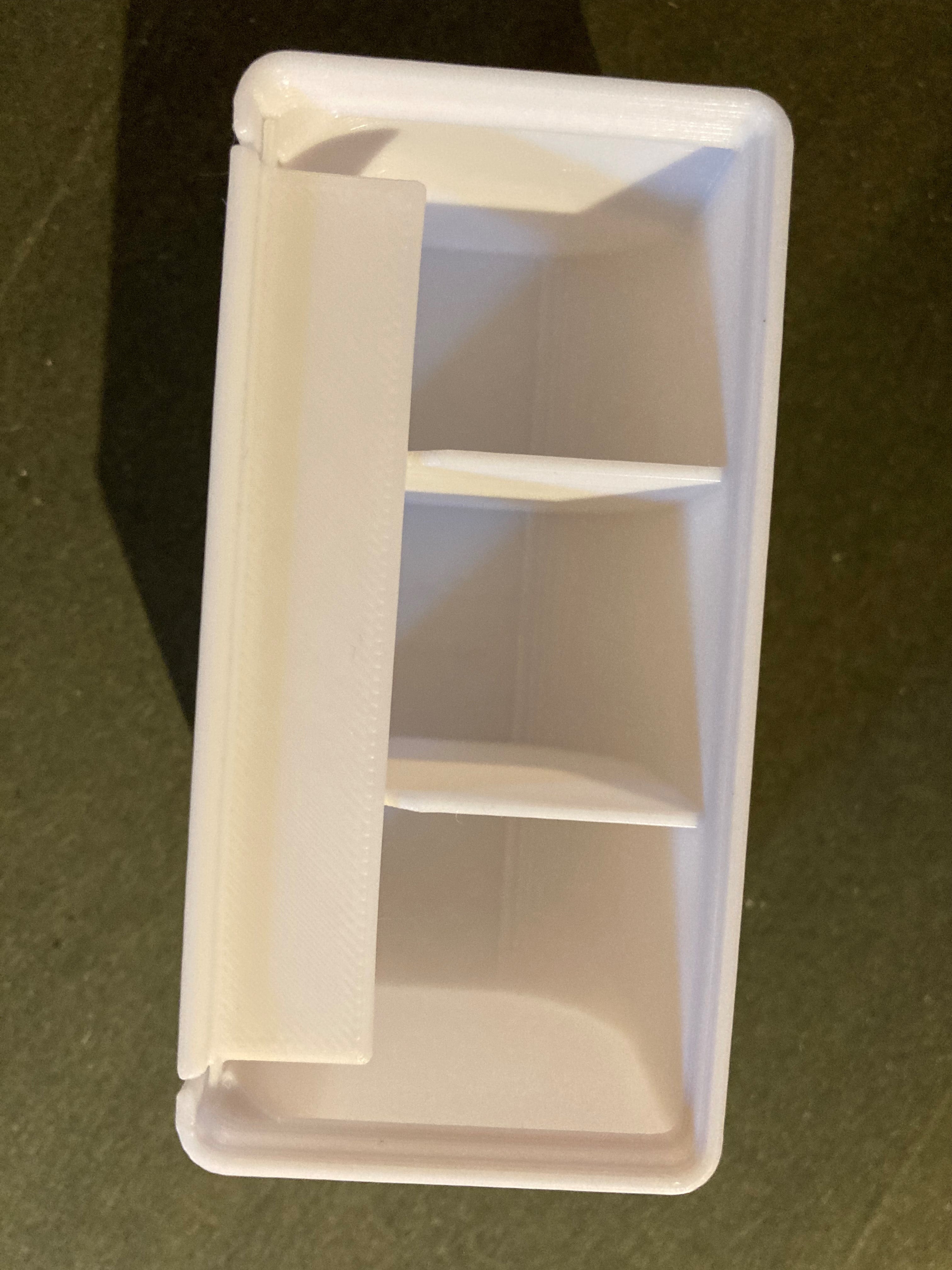 Gridfinity Window Divider with rails - no tape - Assembled, top view - 3d model