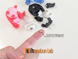 Low Poly Baby Panda Magnet Puzzle (No supports, no AMS) 3d model