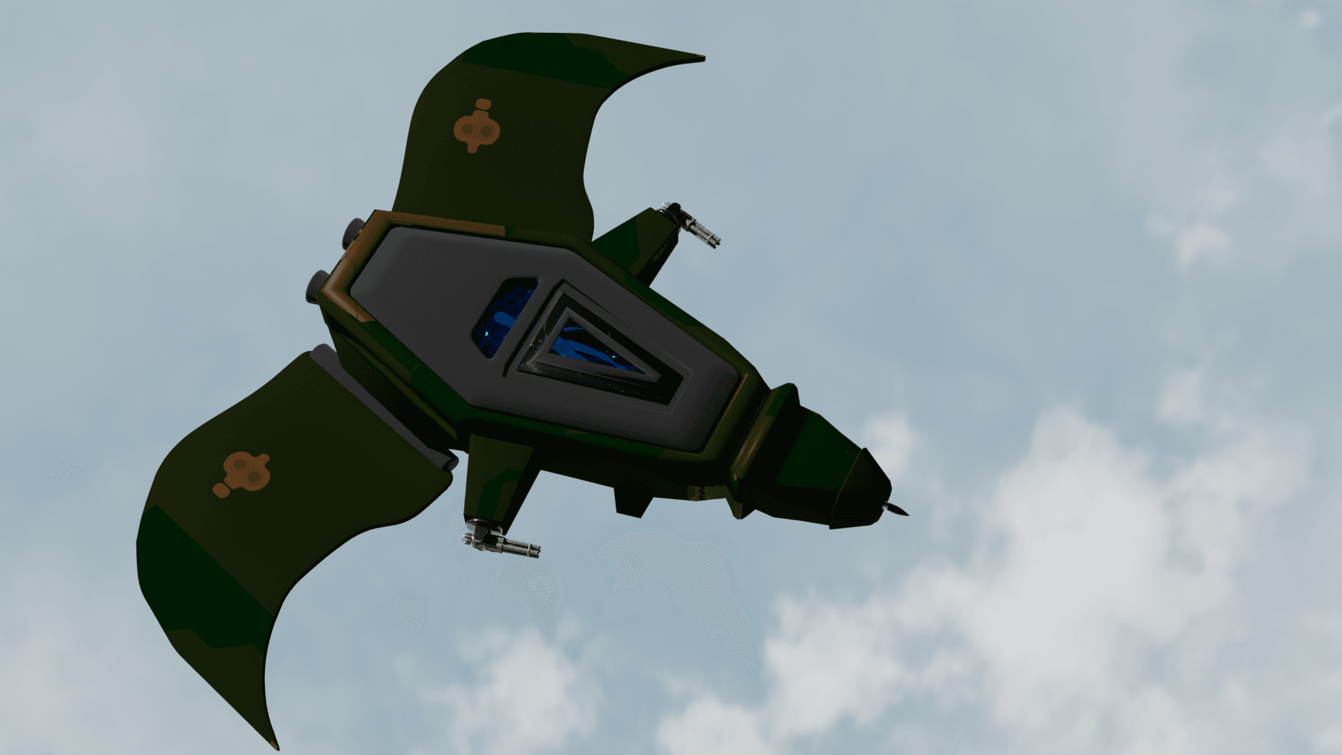 Neural Interface space fighter 3d print 3d model