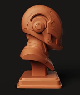 Futuristic Helmet Headphone Stand | Sci-Fi Headset Holder | Cyberpunk Desk Accessory 3d model