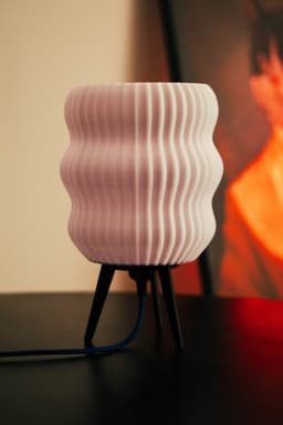 Modern 3D Printed Table Lamp – Minimalist, 2-Piece Design 3d model
