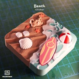 Beach Fidget Clicker | Vacation Series Desk Toy 3d model
