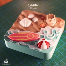 Beach Fidget Clicker | Vacation Series Desk Toy 3d model