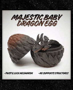Majestic Baby Dragon Egg 3d model