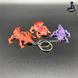 Cute Axolotl Keychain - articulated - Print in Place - No Supports 3d model