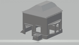 FHW:Mini Town House v1 (28mm scale) 3d model