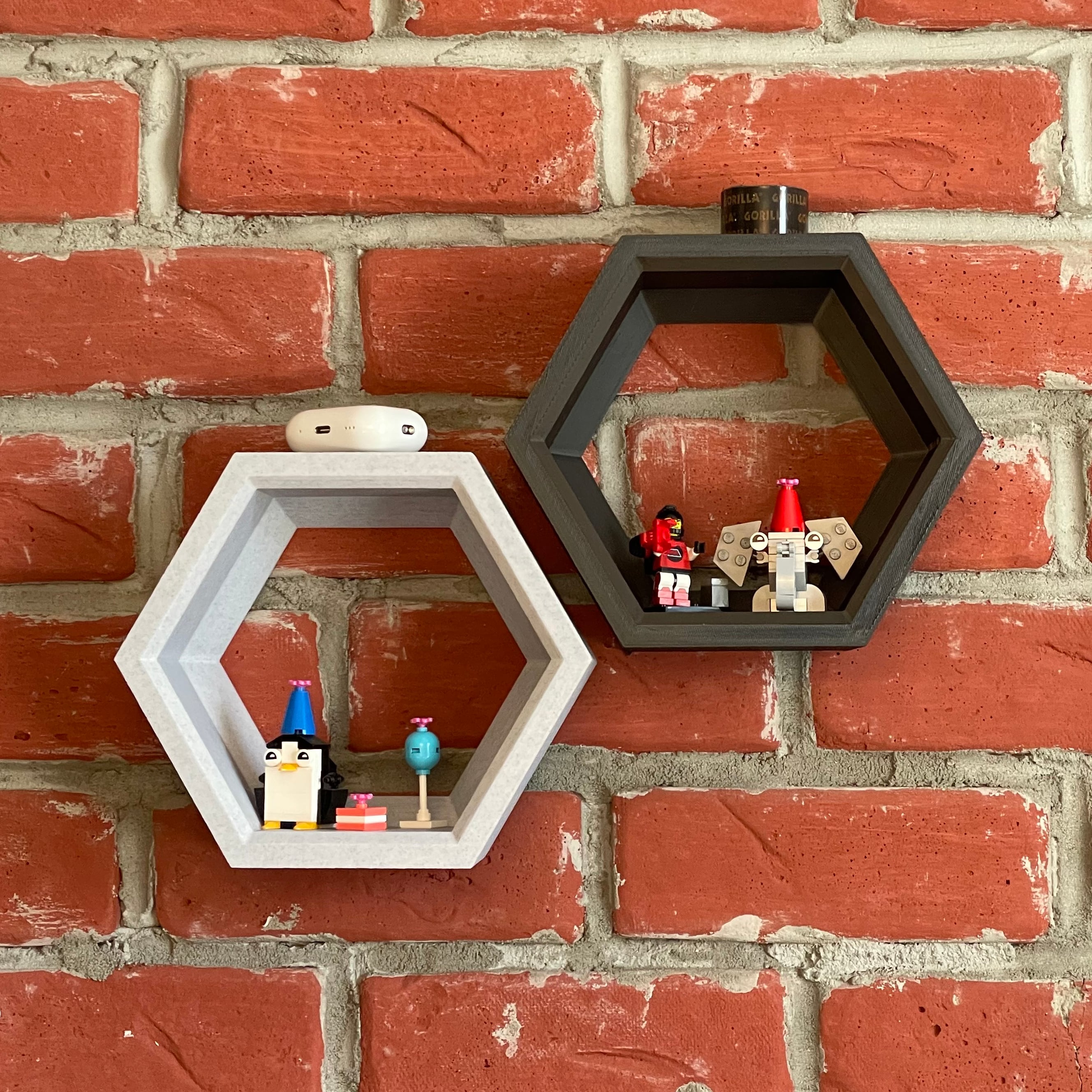 Wall Mounted Hex Storage 3d model