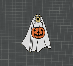 Sheet Ghost Dog Magnets 3d model