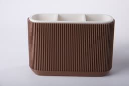 Ribbed Cutlery Organizer Caddy - Kitchen Decor 3d model
