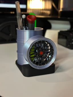 LM-Inspired Pen Cup Stand | Functional & Display Versions (V5.1) 3d model