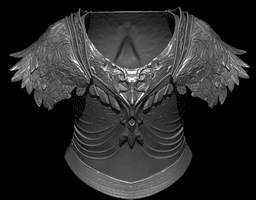 VARGRAM SCALE 2 HOLES.stlVARGRAM THE RAGING WOLF CHESTPLATE PAULDRONS AND SCALES life size cosplay a 3d model