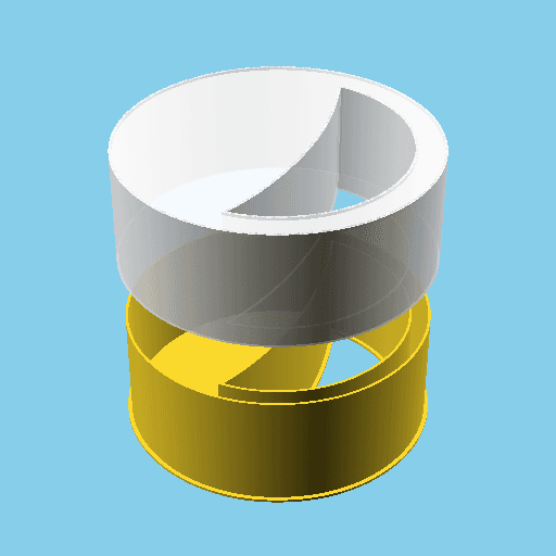 Moon (in circle) phase 5, nestable box (v1) 3d model