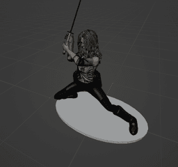 Modern Ninja Action Woman 3D print model 3d model