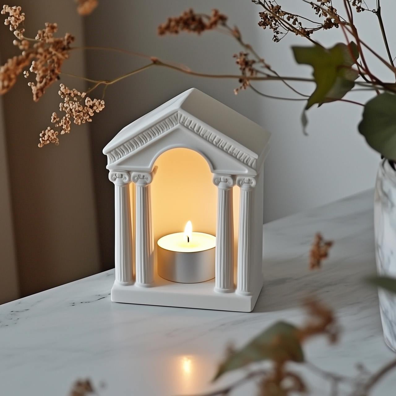 Olympus Tealight Holder – 3D-Printed Candle Shrine 3d model