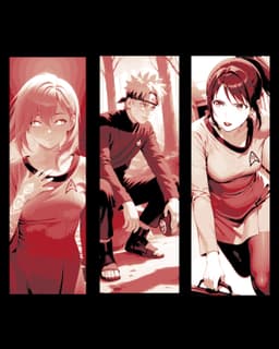 Fan Art Exploration of Anime Characters as Star Trek Officers - Set of bookmarks 3d model