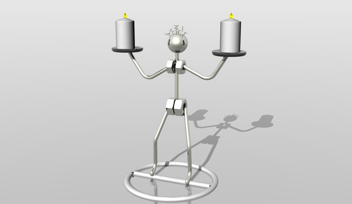 Metal Art Candle Holder 05.stl 3d model