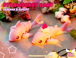 Strawberry + Regular Shark Flexi 3d model