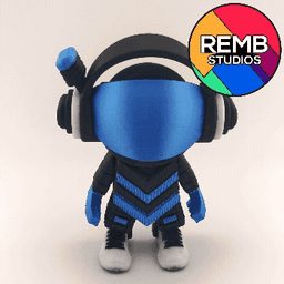 Articulated Robot with Slide-Up Mask - Print-in-place 3d model