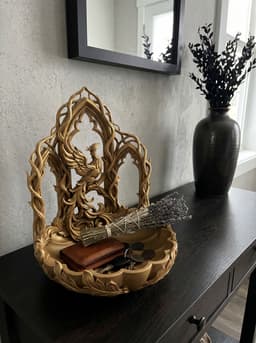 Gothic Phoenix Catchall Tray & Entryway Valet Bowl 3d model