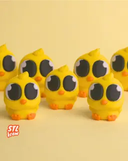 Cute duck charm, keychain - Puffy 3d model