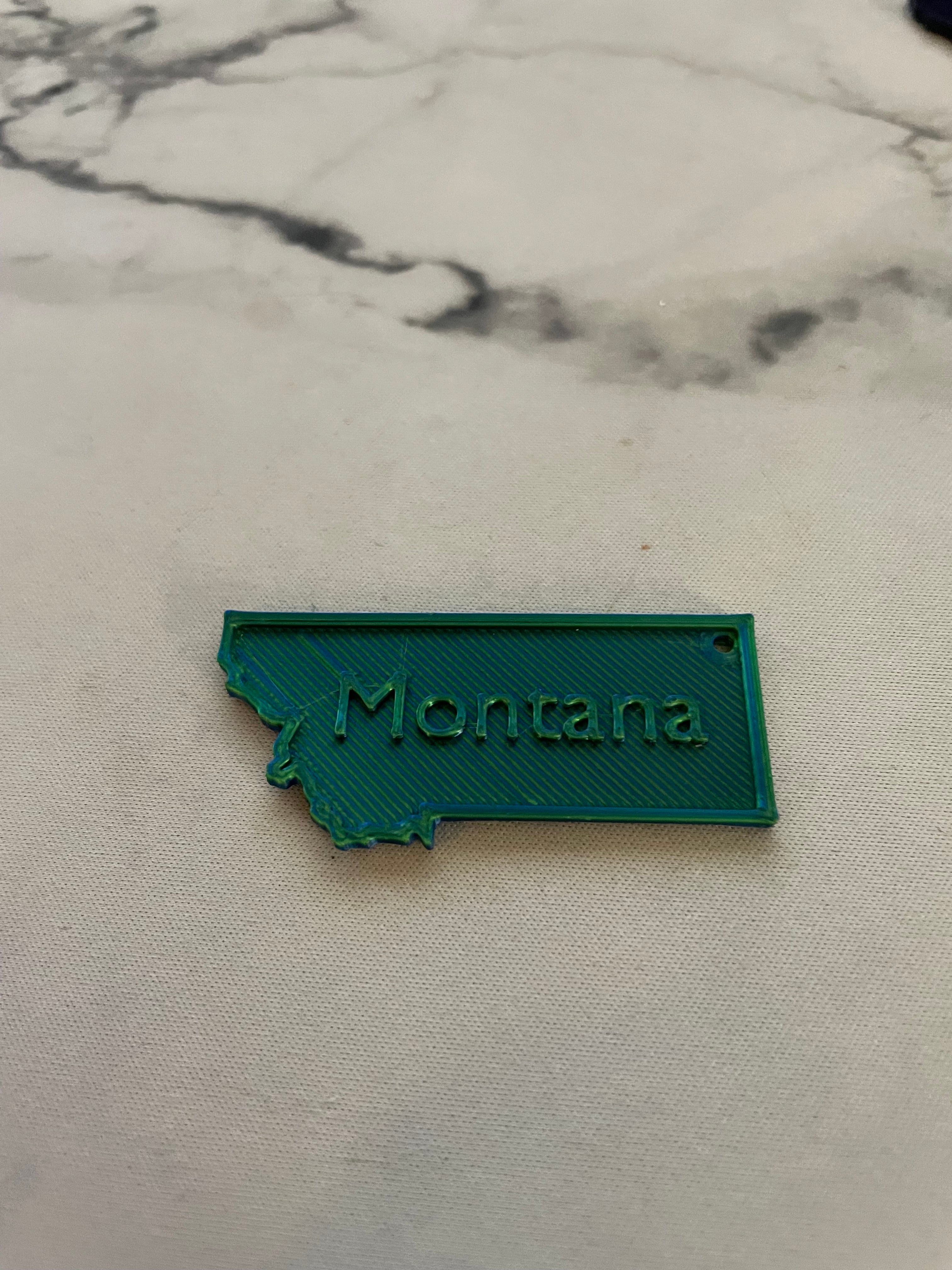 montana keychain v1.stl 3d model