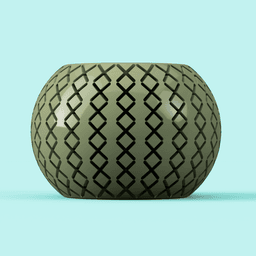 Cross Hatch Faceted Planter 3d model