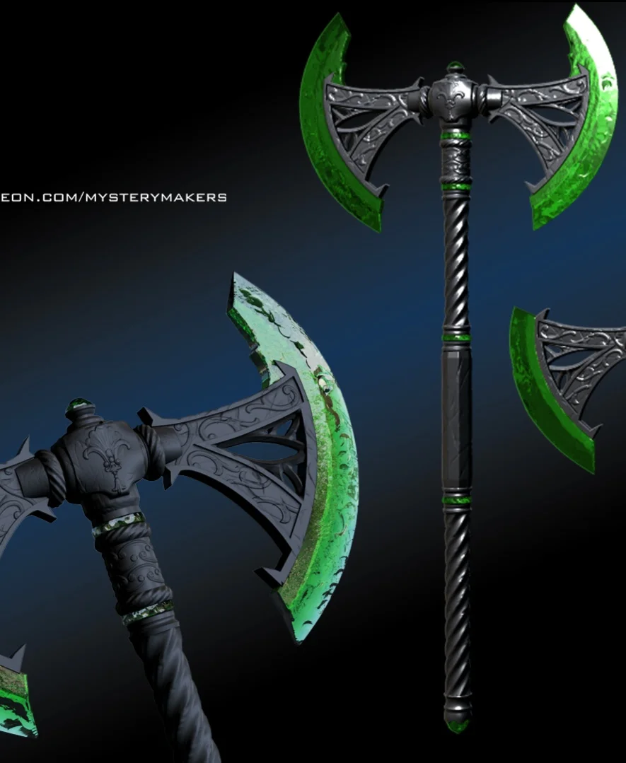 Deadric Glass axe 3d model