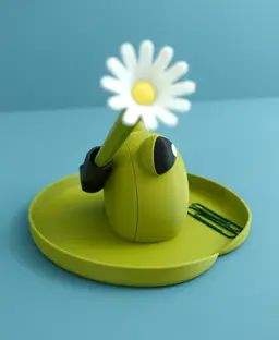 Frank the frog pen holder 3d model