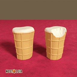 Ice cream in a waffle cup 3d model