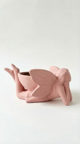 Whimsical Reclining Fairy Planter - Aesthetic Fantasy Succulent Pot 3D Model 3d model