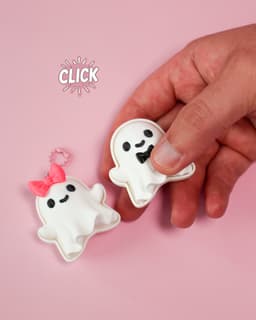Halloween Ghost Fidget Clickers Keychain 3d model
